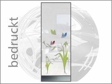 Glasdekorfolie "flower and butterfly"