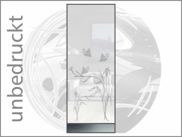 Glasdekorfolie "flower and butterfly"