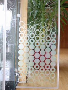 Glasdekorfolie "circle" (einseitig farbig bedruckt)