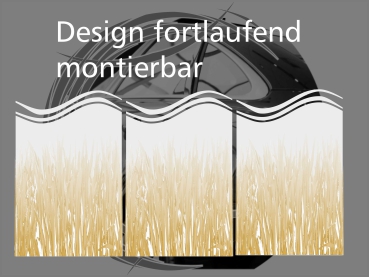 Glasdekorfolie "schilf" farbig bedruckt