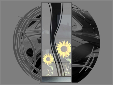 Glasdekorfolie "sunflower" farbig bedruckt