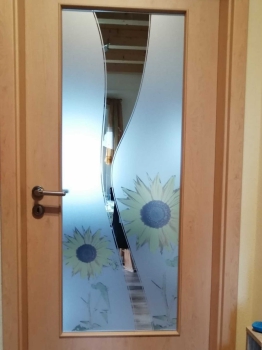 Glasdekorfolie "sunflower" farbig bedruckt