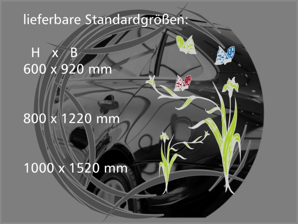 Glasdekorfolie "flower and butterfly"