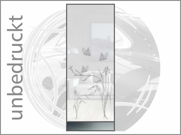 Glasdekorfolie "flower and butterfly"