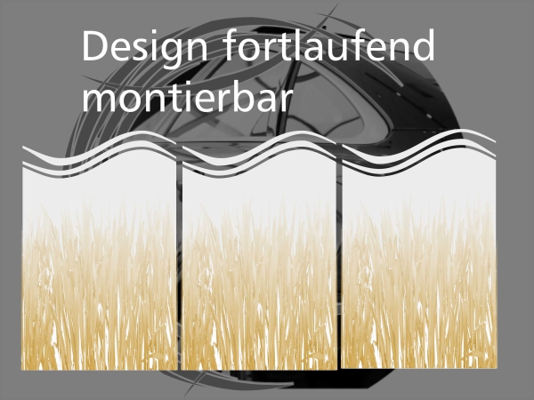 Glasdekorfolie "schilf" farbig bedruckt