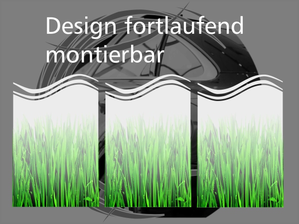 Glasdekorfolie "schilf" farbig bedruckt