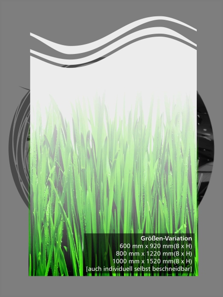 Glasdekorfolie "schilf" farbig bedruckt