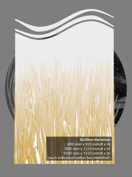 Glasdekorfolie "schilf" farbig bedruckt