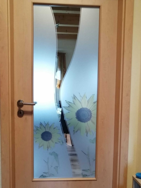 Glasdekorfolie "sunflower" farbig bedruckt